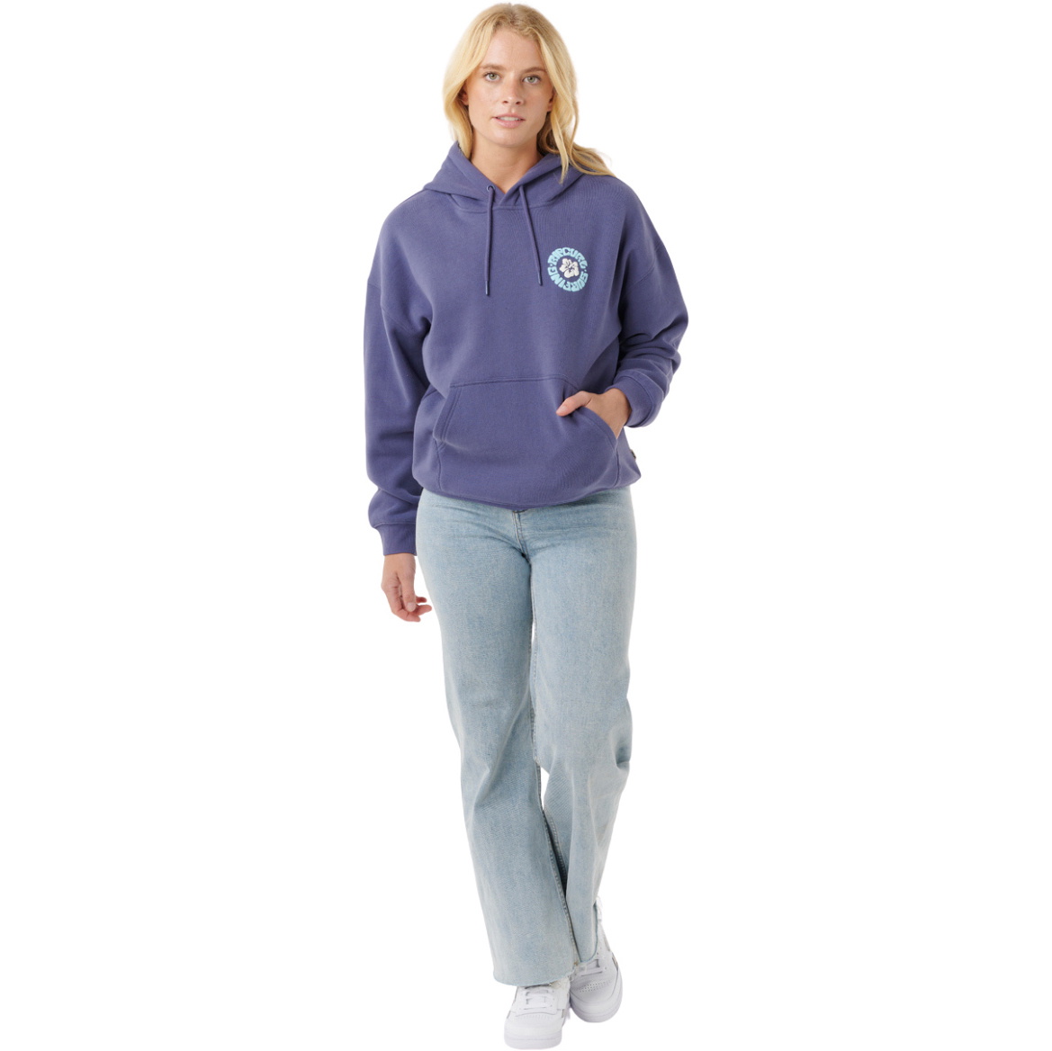 2025 Rip Curl Da Donna Felpa Con Cappuccio Surf Puff Heritage 0A0WFL - Navy